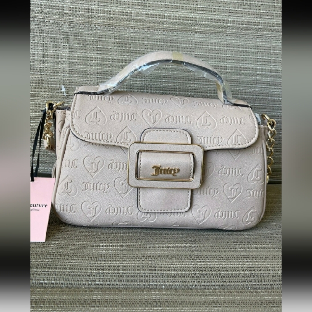 Juicy Couture Cafe Made U Look Fashion Item Flap Crossbody Bag